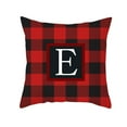 thumbnail image 1 of KCEHTA Christmas Pillow Covers 18x18 inch Red and Black Buffalo Check Plaid Throw Pillow Covers Initial Pillow Covers Letter E Farmhouse Decorative Pillowcases for Couch Sofa Bed Home Decor, 1 of 6