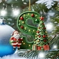 thumbnail image 1 of KCEHTA Christmas Tree Ornaments Letters A-Z Christmas Initial Ornaments Xmas Tree Ornaments Personalized DIY Christmas 26 Initial Letter Ornaments Christmas Decorations Gifts, 1 of 5