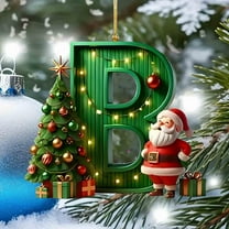 KCEHTA Christmas Tree Ornaments Letters A-Z Christmas Initial Ornaments Xmas Tree Ornaments Personalized DIY Christmas 26 Initial Letter Ornaments Christmas Decorations Gifts