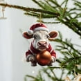 thumbnail image 1 of KCEHTA Cow Christmas Decorations, Highland Cow Christmas Ornaments, Cow Ornaments for Christmas Tree, Cute Cartoon Acrylic Cow Pendant Christmas Tree Decorations for Home Party Decor, 1 of 1