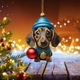 thumbnail image 1 of KCEHTA Dachshund Christmas Ornaments, Dog Ornaments for Christmas Tree, Dachshund Christmas Decor, Cute 2D Acrylic Dachshund Dog Christmas Tree Hanging Ornaments for Home Party, 1 of 6