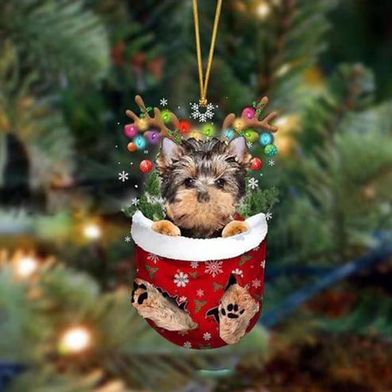 KCEHTA Dog Christmas Ornaments, Dog Ornaments for Christmas Tree, Cute Dog Themed Christmas Tree Decorations for Home Party Decor