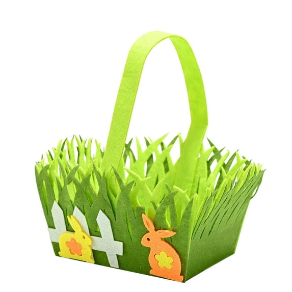 KCEHTA Easter Baskets for Kids, Personalized Felt Easter Basket with Handle, Easter Party Supplies