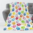 thumbnail image 1 of KCEHTA Easter Blanket, Easter Decorations, Happy Easter Colorful Eggs Soft Plush Flannel Throw Blanket for Couch Bed Sofa Chair Spring Home Living Room Decor, 1 of 6