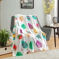 thumbnail image 1 of KCEHTA Easter Blanket Spring Floral Bunny Throw Blanket for Couch Bed Sofa Living Room Home Decor, 1 of 5