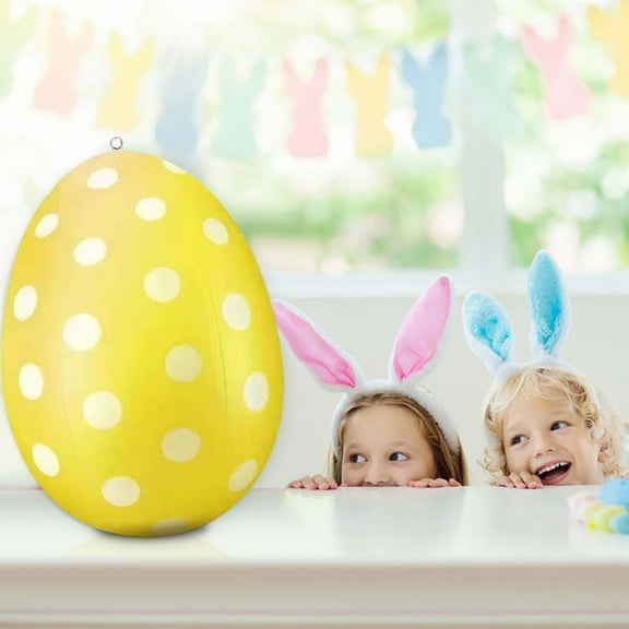 KCEHTA Easter Decorations Indoor Outdoor, 16 Inch Inflatable Easter Eggs Decorations, Colorful Easter Eggs Inflatables Outdoor Decorations, Easter Eggs Yard Decor, Large Easter Egg Hanging Ornaments