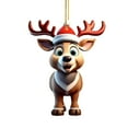 thumbnail image 1 of KCEHTA Elk Christmas Ornaments, Elk Ornaments for Christmas Tree, Cute Cartoon Flat Acrylic Elk Christmas Decorations Indoor for Xmas Party Tree Home Decor, 1 of 6
