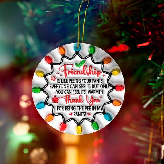 KCEHTA Friendship Christmas Ornaments, Best Friends Ornaments for Christmas Tree, Christmas Ornaments 2024, Personalized Keepsake Gifts for Family, Friends, Neighbors, Coworkers