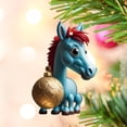thumbnail image 1 of KCEHTA Horse Christmas Ornaments, Horse Ornaments for Christmas Tree, 2D Acrylic Cute Cartoon Horse Pendant Christmas Horse Decorations for Home Party Decor, 1 of 4