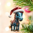 thumbnail image 1 of KCEHTA Horse Christmas Ornaments, Horse Ornaments for Christmas Tree, 2D Acrylic Cute Cartoon Horse Pendant Christmas Horse Decorations for Home Party Decor, 1 of 4