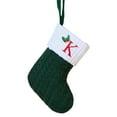 thumbnail image 1 of KCEHTA Initial Christmas Stockings, 7.9" Small Knit Christmas Stockings, Green and White Christmas Stockings with Initials, Christmas Stockings with Letters, Embroidered Christmas Stockings, 1 of 6