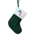 thumbnail image 1 of KCEHTA Initial Christmas Stockings, 7.9" Small Knit Christmas Stockings, Green and White Christmas Stockings with Initials, Christmas Stockings with Letters, Embroidered Christmas Stockings, 1 of 6