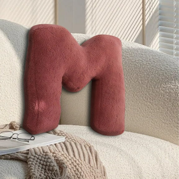KCEHTA Initial Letter Plush Pillow, Letter Pillows Decorative Throw Pillows, Cute Letter Shaped Pillow Alphabet Throw Pillow Cushion for Living Room Sofa Couch Bed Car Decor