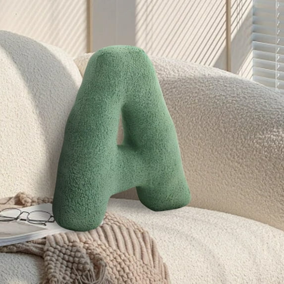 KCEHTA Initial Letter Plush Pillow, Letter Pillows Decorative Throw Pillows, Cute Letter Shaped Pillow Alphabet Throw Pillow Cushion for Living Room Sofa Couch Bed Car Decor