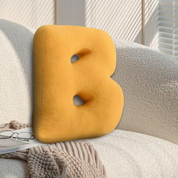 KCEHTA Initial Letter Plush Pillow, Letter Pillows Decorative Throw Pillows, Cute Letter Shaped Pillow Alphabet Throw Pillow Cushion for Living Room Sofa Couch Bed Car Decor