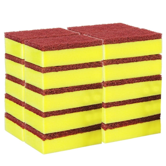 KCEHTA Kitchen Cleaning Sponges, Dual-Sided Dish Sponges, Highly Absorbent Durable Non-Scratch Wood Pulp Sponge for Dishwashing Kitchen Cleaning