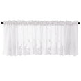 thumbnail image 1 of KCEHTA Lace Window Valance, Lace Curtains for Windows Short Half Tier Curtains Rod Pocket Curtains Valance Curtains for Kitchen Living Room Bedroom Bathroom Home Decor, 1 of 7
