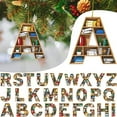 thumbnail image 1 of KCEHTA Letter Christmas Ornaments, Christmas Book Ornaments, Book Lover Christmas Ornaments, Letter Shaped Bookshelf Pendant, 26 Letters Christmas Tree Decoration Pendant, 1 of 7
