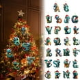 thumbnail image 1 of KCEHTA Letter Ornaments for Christmas Tree, Dinosaur Letter Christmas Ornaments, Christmas Initial Ornaments, 26 Letters Christmas Tree Decoration Pendant, Acrylic Christmas Tree Ornaments, 1 of 4