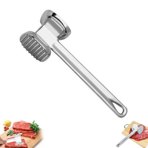 KCEHTA Meat Mallet Tenderizer, Heavy Duty Meat Tenderizer, Meat Hammer Tenderizer, Dual Side Kitchen Meat Mallet for Tenderizing and Pounding Steak, Beef, Pork, Chicken