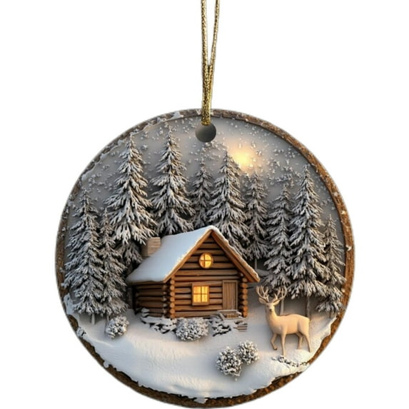 KCEHTA New Home Ornament 2024, House Warming Gifts New Home, Personalized Christmas Ornaments 2024, Christmas Tree Hanging Ornaments, Vintage Farmhouse Christmas Tree Ornaments