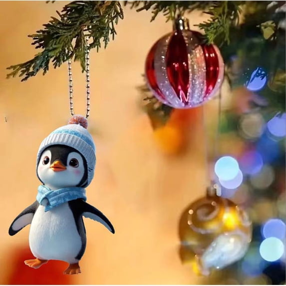 KCEHTA Penguin Christmas Ornaments 2024, Penguin Ornaments for Christmas Tree Personalized Snowman Christmas Tree Decorations, Penguin Christmas Tree Ornaments for Home Party Decor