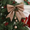 thumbnail image 1 of KCEHTA Rose Gold Christmas Wreath Bows, Christmas Tree Bows, 9.84"x9.84" Decorative Christmas Bows for Wreath Garland Christmas Tree Decor, 1 of 6