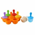 thumbnail image 1 of KCEHTA Silicone Popsicle Molds 7-cavity DIY Ice Pop Mold with Colorful Sticks Homemade Popsicle Makers Reusable Ice Popsicle Molds, 1 of 6