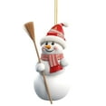 thumbnail image 1 of KCEHTA Snowman Christmas Ornaments, Snowman Ornaments with Santa Hat, Scarf, Broom, Snowman Christmas Tree Ornaments, Christmas Tree Hanging Decorations, 1 of 6