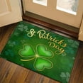 thumbnail image 1 of KCEHTA St Patricks Day Door Mat Green Shamrock Welcome Mat Non Slip Kitchen Bathroom Rug Home Decor, 1 of 7