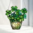 thumbnail image 1 of KCEHTA St Patricks Day Welcome Sign Irish Hanging Shamrock Decorations Front Door Porch Home Decor, 1 of 6