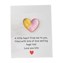 KCEHTA Valentine's Day Decorations, Pocket Hug Heart with Greeting Card, Cute Little Pocket Heart Hug Cards, Valentines Day Pocket Hug, Christmas Birthday Wedding Valentine's Day Gifts
