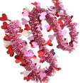 thumbnail image 1 of KCEHTA Valentine's Day Tinsel Garland 6.56 Ft Red Pink Heart Tinsel Garland Metallic Tinsel Twist Garland Glitter Valentines Garland for Christmas Tree Wedding Valentines Day Decorations, 1 of 7