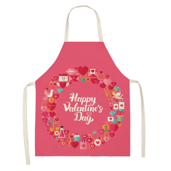 KCEHTA Valentines Day Aprons Love Heart Valentines Apron Adjustable Apron Cooking Kitchen Chef Apron Work Cleaning Aprons Women Men Aprons for Home Restaurant Baking Gardening