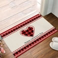 thumbnail image 1 of KCEHTA Valentines Door Mat, Valentines Day Welcome Mat Non Slip Washable Love Heart Valentines Day Doormat Indoor Outdoor Front Door Porch Wedding Anniversary Valentines Day Decorations Home Decor, 1 of 4