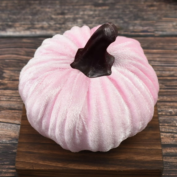 KCEHTA Velvet Pumpkin Decor, Small Velvet Pumpkins for Decorating, Halloween Pumpkin Decoration, Super Soft Stuffed Artificial Pumpkin Thanksgiving Decorative Pumpkins Home Fall Decor