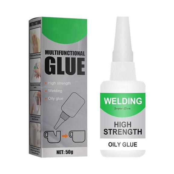 KCEHTA Welding High-Strength Oily Glue, Universal Super Glue, Instant Bonding, Strong Adhesion, Multifunctional Glue for Metal, Plastic, Wood, Ceramics, Glass