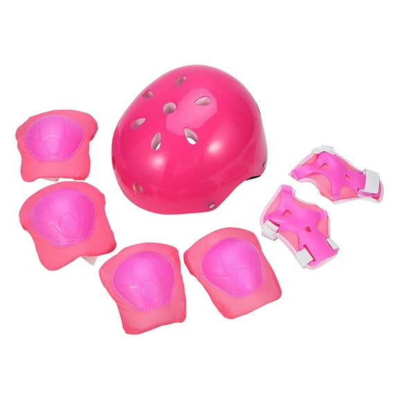 KCGYNP 7Pcs/Set Kids Protective Gear-Helmet On Sale,Knee Pads,Elbow Pads,Hand Guards for Cycling,Skateboarding,Longboarding,Roller Skating-PC Plastic Foam Helmet with Breathable Sponge,Quick