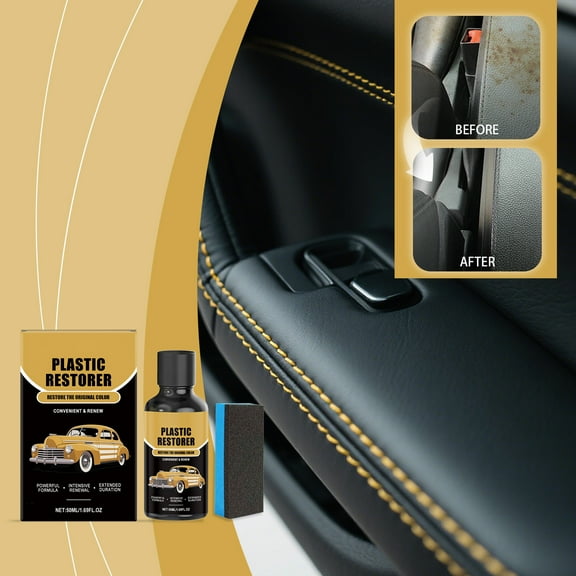 KCGYNP Automotive Interior Cleaner Restorer,Plastic Rubber Vinyl Surface Protectant,50ml Ceramic Coating Formula