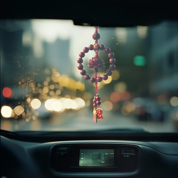 KCGYNP Automotive Rearview Decor,Textured Plastic Pendant,9.84x1.57x1.18 Inch,Vehicle Mirror Accessory