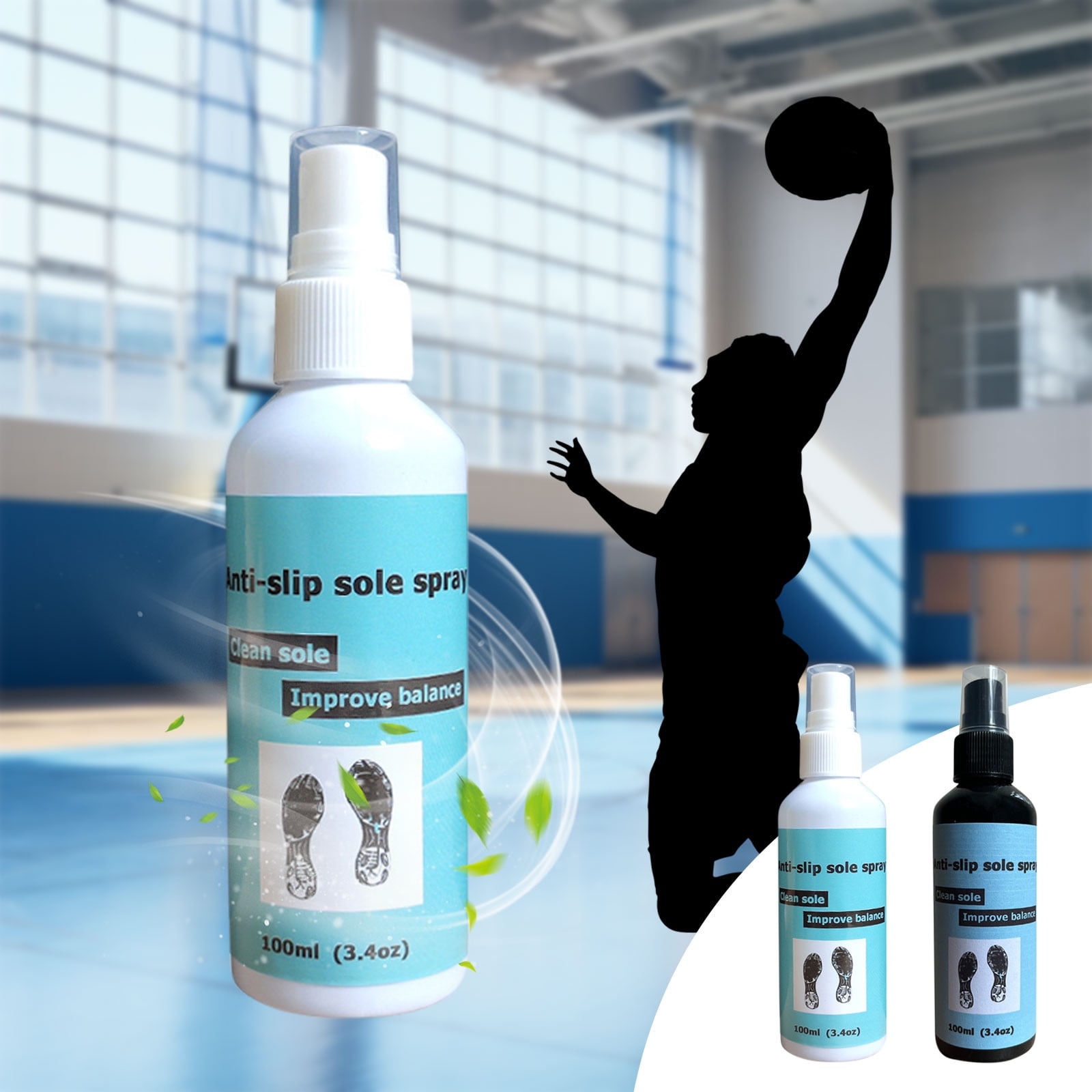 KCGYNP Basketball Shoe Grip Spray100ml NonSlip Sole Solution for Enhanced Traction and