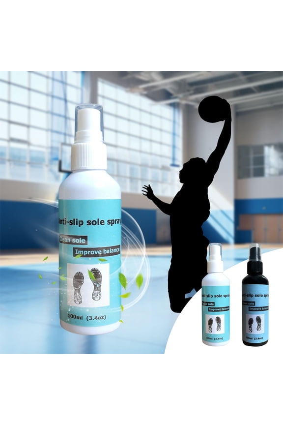 Basketball Shoe Grip Spray 100ml,Enhances Sole Traction,Court Performance,Extends Sneaker Life,Anti-Slip Sole Solution,White,Ideal for Athletic Enhancement