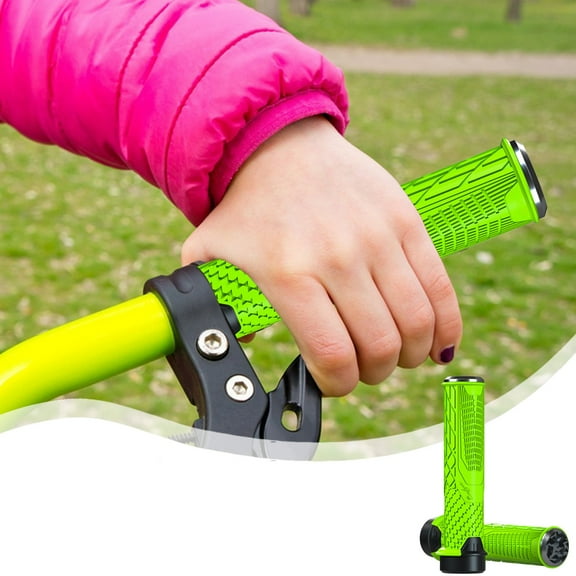 KCGYNP Bike Handlebar Grips 0.87 Inch Inner Diameter,Lockable Anti Slip Rubber Cover Universal Fit,Scooter,MTB