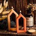 KCGYNP DIY House Frame Incense Candle MoldSilicone Molds for Gypsum