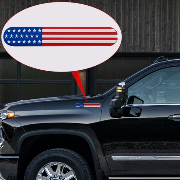 KCGYNP Flag Stickers,Car Body Decals,Metal Tail Tag-6.02in Aluminum Alloy 3D Scratch Stickers,Universal Fit,Stylish and Durable,Easy Installation,Patriotic Design for All Vehicles