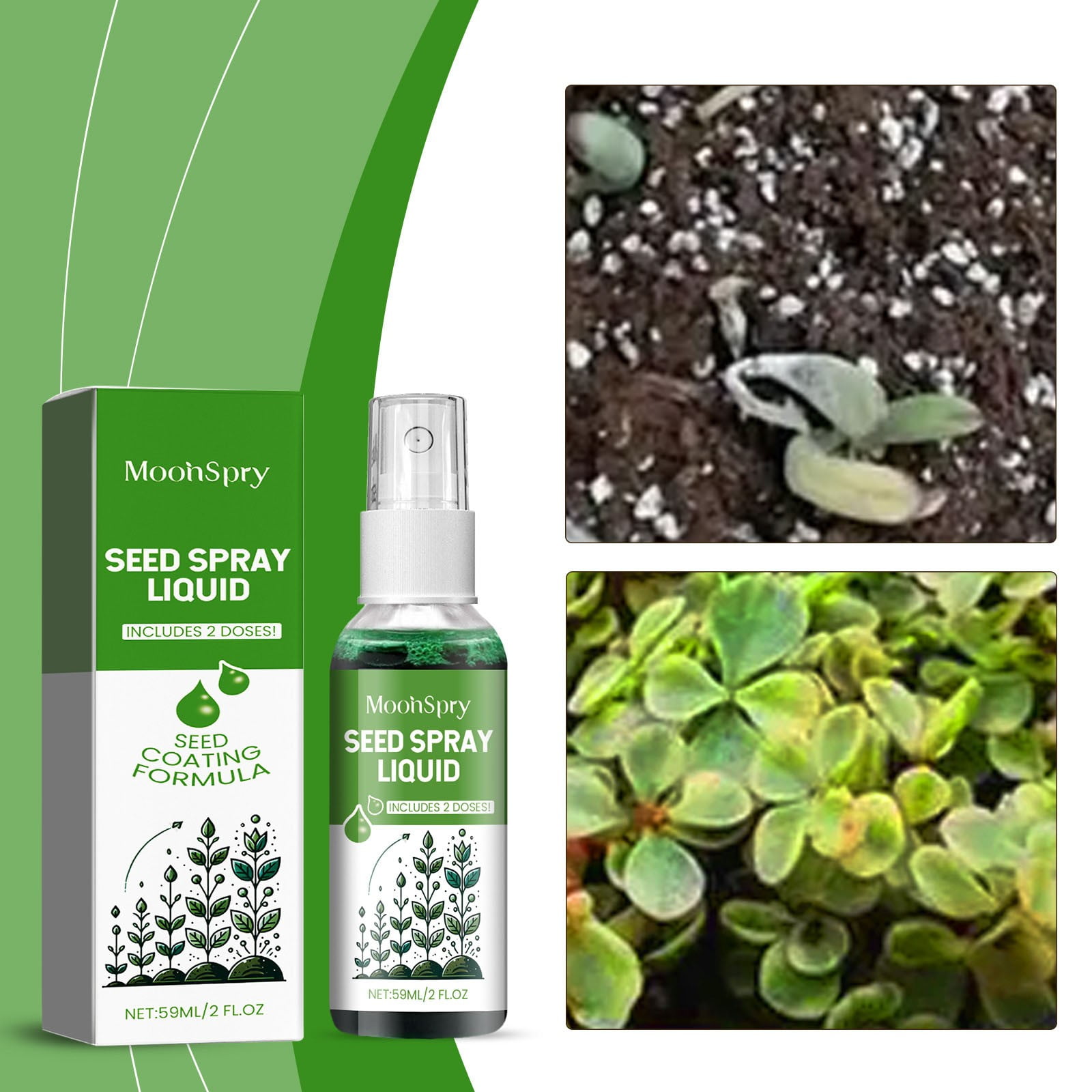 KCGYNP Lawn Spray Clearance,Liquid Seed Green Spray59ml Double Dose