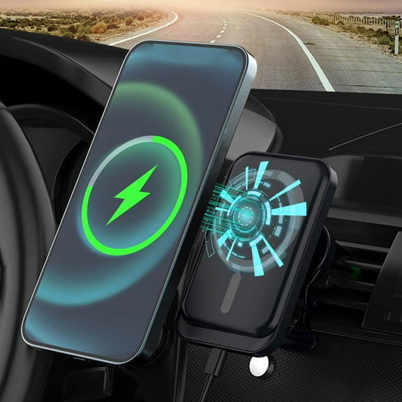 KCGYNP MagSafe Wireless Car Charger Air Vent Mount 15W Fast Charging 360° Rotation Holder for iPhone 15/14/13/12 Series & MagSafe Case