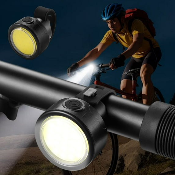 KCGYNP Mini Bike Light COB 1.57x1.57x1.38in,100 Lumens Multifunctional Headlight Taillight,ABS Waterproof Cycling Accessory,Night Riding Safety Flash Modes