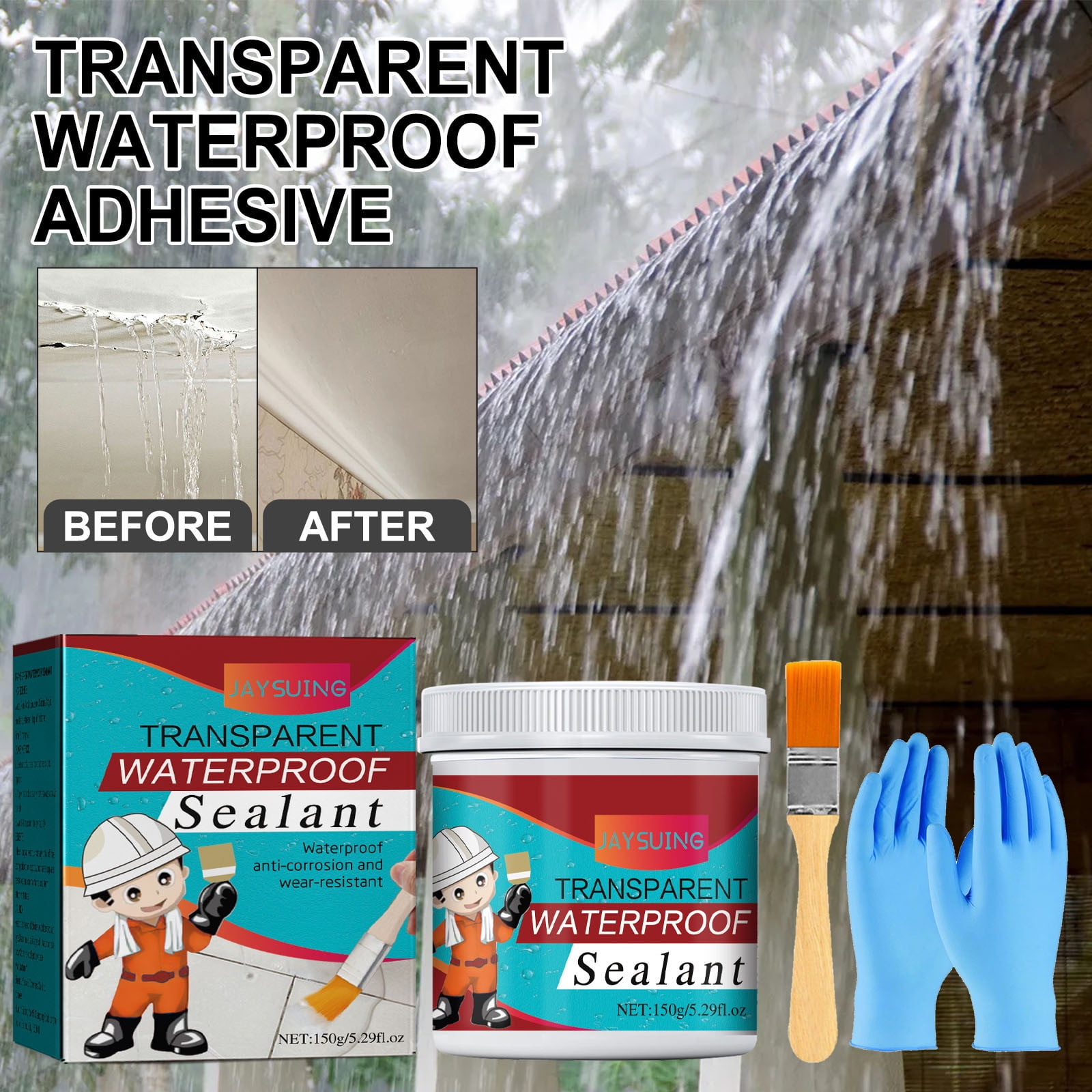 KCGYNP Sealant Clearance,Transparent Coating,LeakProof Agent120ml