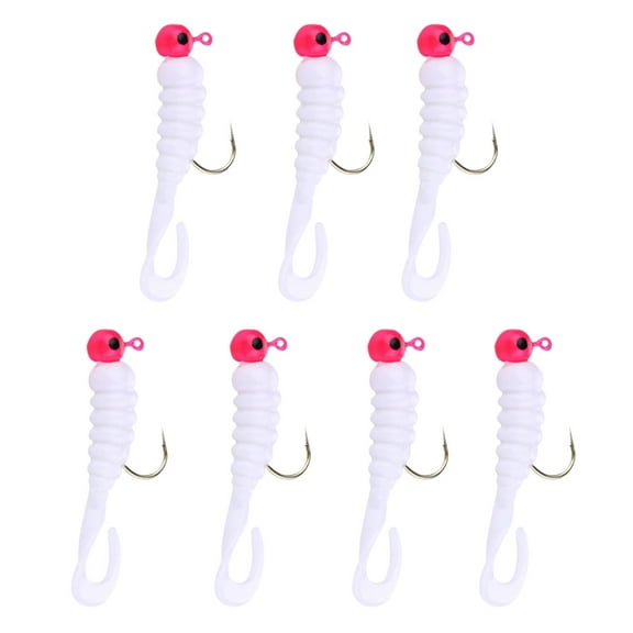 KCGYNP Soft Bait T-tail Fishing-1g to 4g Road Runner Lead Head Hook On Sale,Tail Thread Soft Worm Fake Bait,Lifelike Swimming Motion,Highly Concentrated Natural Slick Scent,Versatile for Fresh
